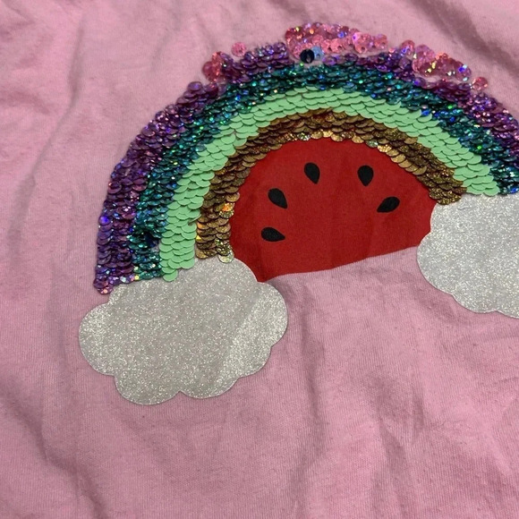 Wonder Nation Girls Pink Shirt & Biker Shorts Size M (7/8) - Picture 5 of 7